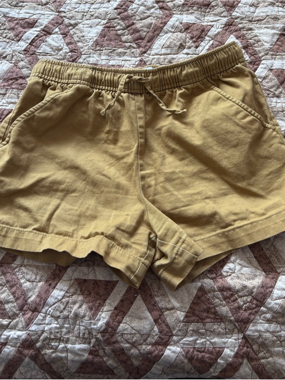 Old Navy Mustard Yellow Drawstring Athletic Shorts